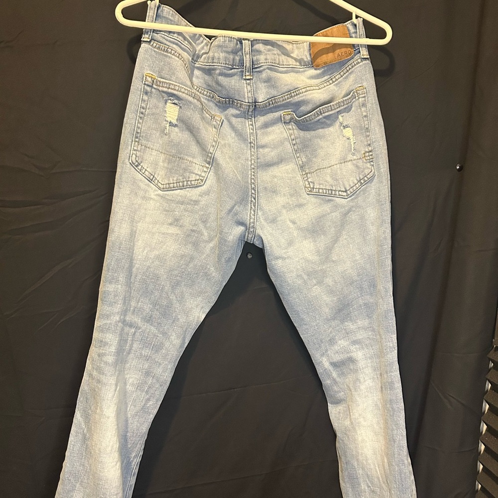 Mens Aeropostale Slim Straight Distressed Jeans 30/30